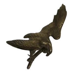 Large Brass Replica Sculpture of an American Bald Eagle