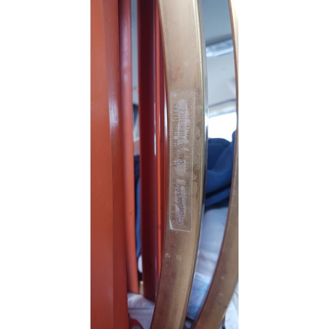 Mid-Century Gold Tone Aluminum Frame Stacking Poolside Strap Chairs - Set of 3 For Sale - Image 9 of 11