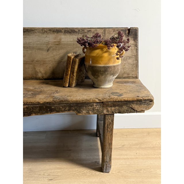 18th C. Spanish Catalan Bench For Sale - Image 4 of 13