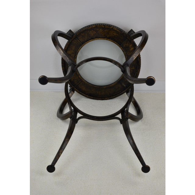 Round Metal & Glass Top Entry Table Chairish