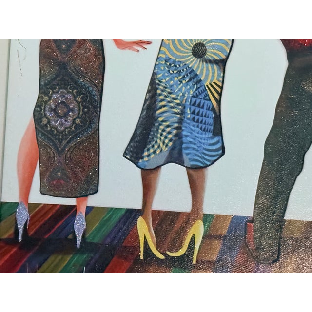 2010s Contemporary Glynn Marcus “Spectators at the Tarkay Exhibit” Giclee on Canvas With Hand Embellishment and Bas Relief Signed and Numbered For Sale - Image 5 of 13