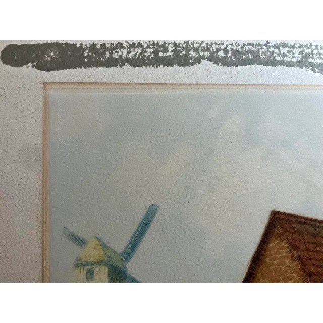 Old Dutch Watermill Etching W/ Aquatint by Van Delft c.1930 For Sale In Reno/Lake Tahoe - Image 6 of 12