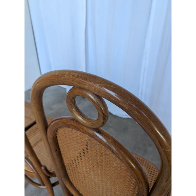 1970s Mid-Century Modern Bentwood Cane Dining Chairs, 1970s, Set of 4 For Sale - Image 5 of 18
