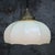 French Green Opaline Glass and Brass Gallery Pendant Lamp For Sale - Image 6 of 8