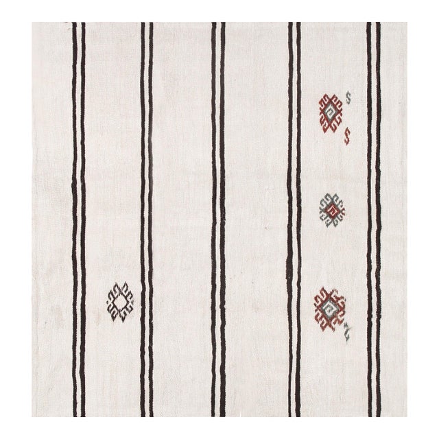 Pasargad Home Vintage Kilim Ivory Area Rug, 5' 4'' X 6' 0'' For Sale