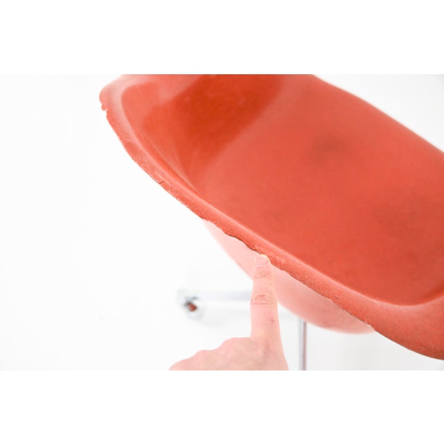 Orange Mid-Century Modern Office Chair by Charles & Ray Eames for Herman Miller, 1970s For Sale - Image 8 of 10