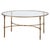 Regency Gold Oval Cocktail Table For Sale