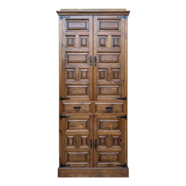 Late 19th Century Cupboard or Cabinet, Walnut, Castillian Influence, Spain, Restored For Sale