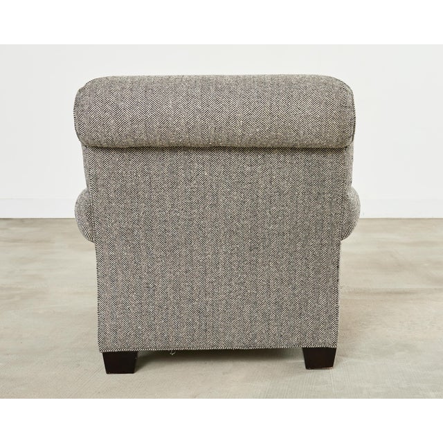 Ralph Lauren Herringbone Upholstered Lounge Chair for Henredon For Sale - Image 17 of 18