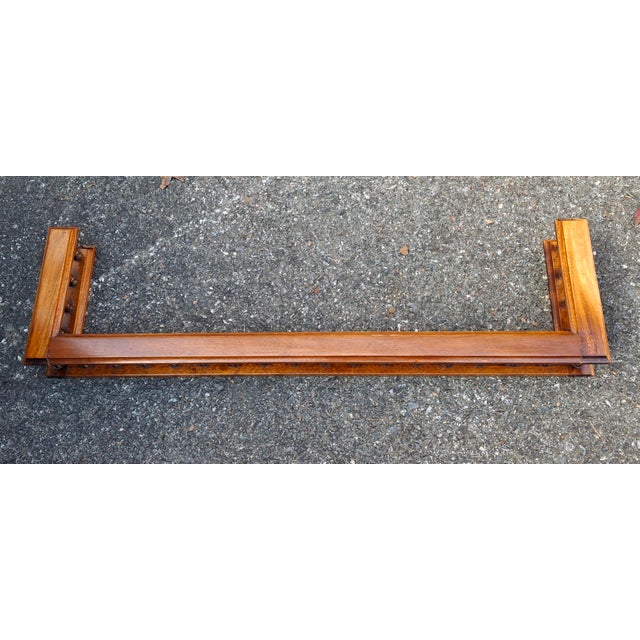 Mid 20th Century Georgian Style Carved Mahogany Fireplace Gallery Fender For Sale - Image 5 of 5