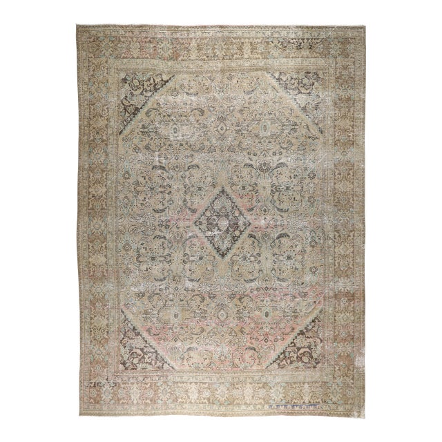 Early 20th Century Hand-Knotted Persian Mahal Rug With Elegant Decorative Field -9' 5'' X 12' 11'' For Sale