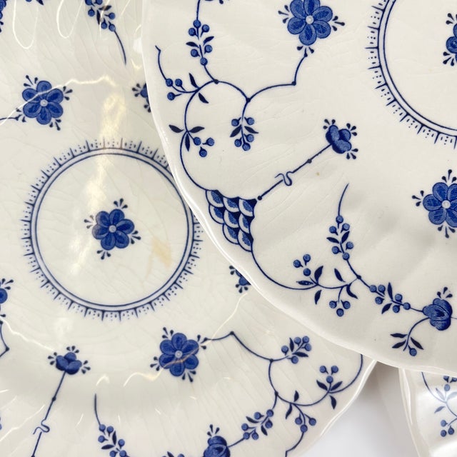 Blue Vintage Myott Meakin Dessert Plates, 1970s, Set of 6 For Sale - Image 8 of 11
