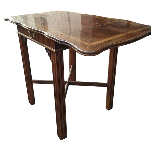 Early 20th Century Edwardian Rosewood Inlaid Side Table by Lane Furniture For Sale - Image 10 of 11