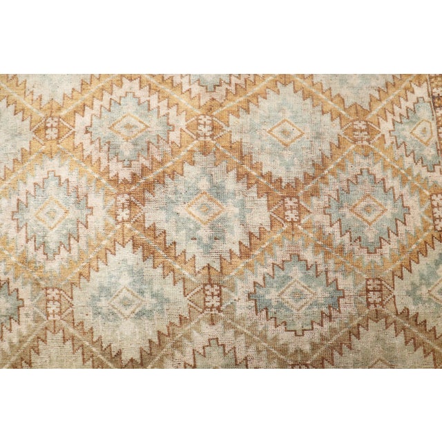 Early 20th Century Zabihi Collection Geometric Beshir Turkeman Gallery Size Rug - 5'2" x 11'5" For Sale - Image 10 of 11