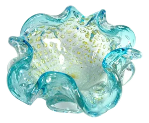 Mid-Century Modern Venetian Blown Glass Ashtray, 1960s