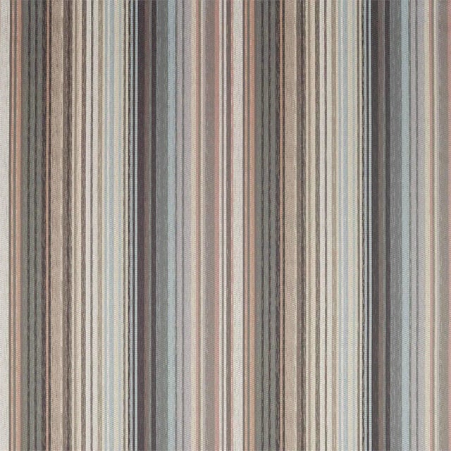 Harlequin Spectro Stripe Fabric in Steel/Blush/Sky For Sale