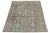 Antique Mahal Hand-Knotted Wool Rug in Neutral Mocha, Espresso, & Ice Blue For Sale - Image 11 of 12