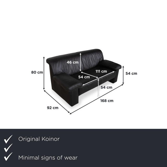 with this Koinor two-seater sofa, you're getting a deep black sofa that focuses entirely on clean, compact lines. The...