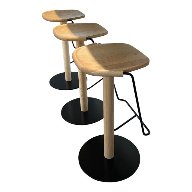 Mattiazzi Mid-Century Modern Ash Bar Stools For Sale