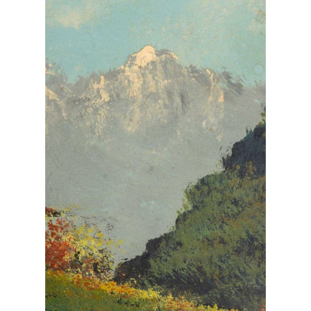 Illegibly Signed Rocky Mountain Landscape Oil For Sale In New York - Image 6 of 9