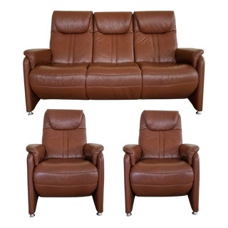 Art Deco Living Room Set with Two Armchairs, Set of 3 For Sale
