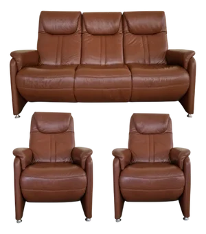 Art Deco Living Room Set with Two Armchairs, Set of 3
