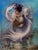 Anthesis by Tenaya Sims | Oil Painting of a pregnant woman surrounded by flowing colors For Sale