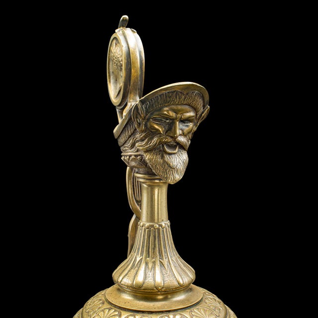 Bronze 1850's Pair of Antique Ornamental Ewers For Sale - Image 8 of 12