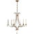 Chapman & Myers for Visual Comfort Signature Oslo Medium Chandelier in Gilded Iron with Crystal For Sale