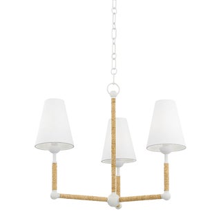 Mitzi Mariana 3-Light Chandelier, Textured White For Sale