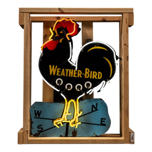 Vintage Weather-Bird Shoes Single-Sided Porcelain Neon Sign