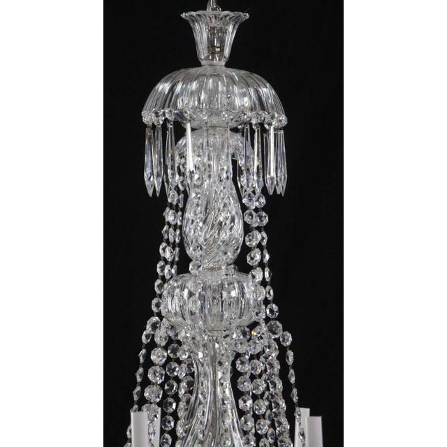 Victorian style vintage crystal ten arm chandelier with crystal braided arms and unique floral candle holders. This is in...