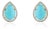 8.88ct Sleeping Beauty Turquoise Solitaire Halo Diamond 14k Gold Earrings- A Pair For Sale