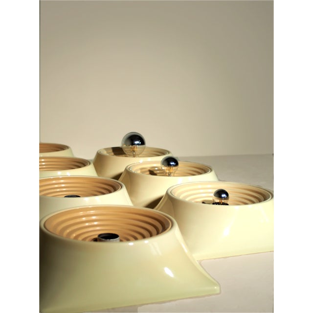 Mid-Century Modern Goletta Wall Lights attributed to Studio Nizzoli for Stilnovo, 1969, Set of 7 For Sale - Image 3 of 18