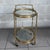 Vintage Brass Glass Food Cart in the style of Maison Jansen, 1960s For Sale - Image 3 of 15