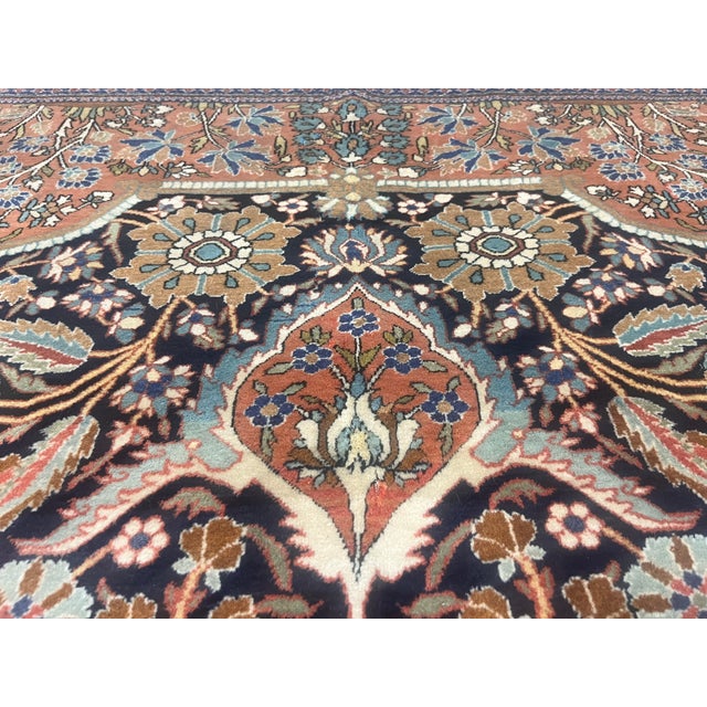 Brown Antique Persian Mohtasham Kashan Rug 9’2" X 12’4" For Sale - Image 8 of 9