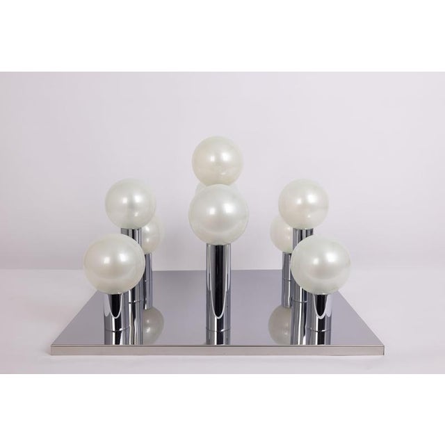 Set of two stunning space age large modular flush mount light designed by motoko ishii for staff, germany, in the 1970s....