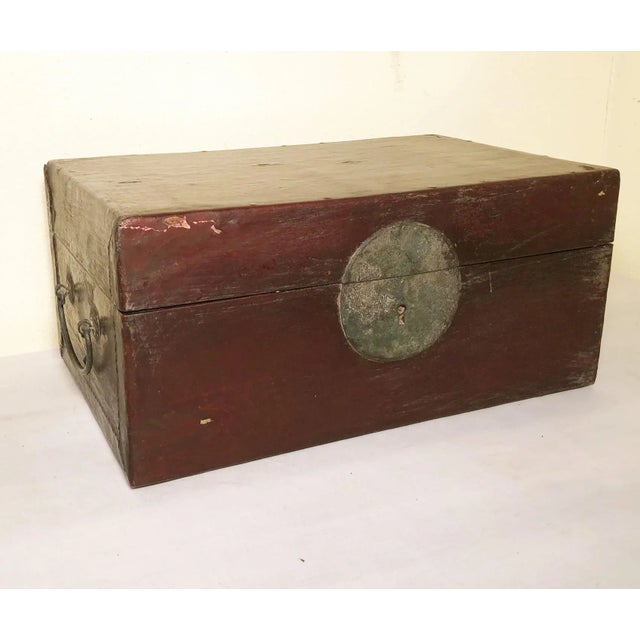 Antique Chinese Leather Box, Circa mid of 19th Century For Sale - Image 11 of 11
