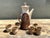 Mid-Century Modern Vintage Original Studio Pottery Tall Teapot With Cups For Sale - Image 3 of 12