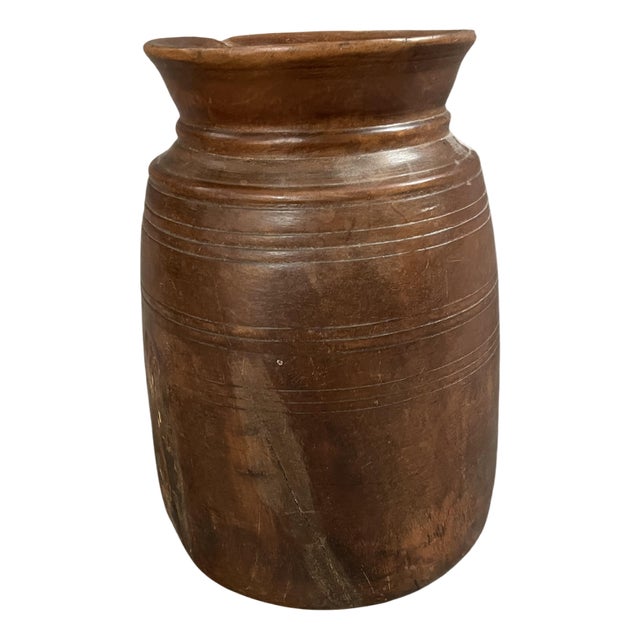 Wood Himachal Pot, 1950s For Sale