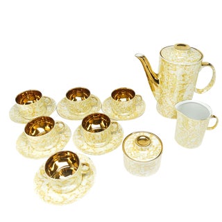 Art Deco Milo Coffee Set from Karolina, Poland, 1960s, Set of 15 For Sale