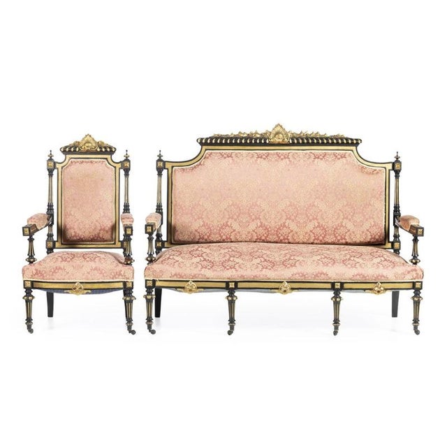 Queen Mary Sofa and Armchair, 19th Century, Set of 2 For Sale - Image 6 of 6