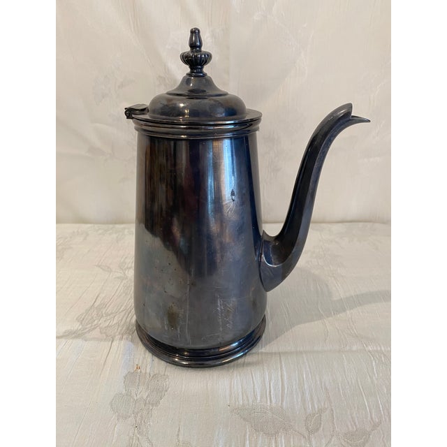 1920s Antique 1920’s Silver Andrew Johnson Hotel Chocolate Pot For Sale - Image 5 of 10