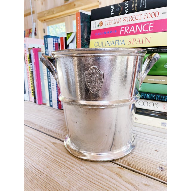 Metal Vintage Silver Champagne Bucket From the Mark Hopkins Hotel in San Francisco For Sale - Image 7 of 10