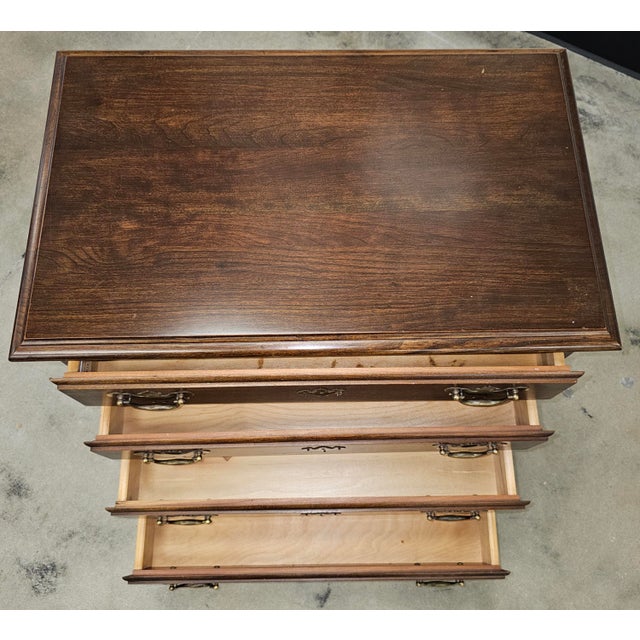 Brown Jamestown Sterling Chippendale Style Cherry Bedside Chest of Drawers For Sale - Image 8 of 10