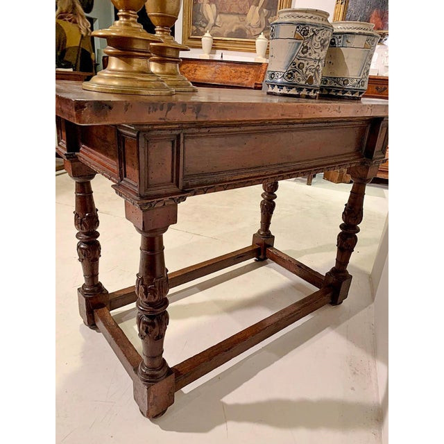 Wood Florentine Writing Table, 16th Century For Sale - Image 7 of 10