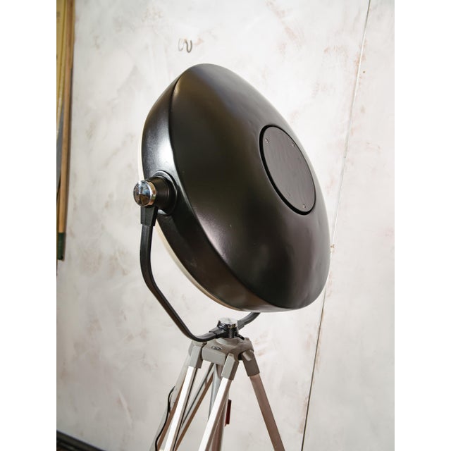 Vintage Industrial Black Hospital Operating Lamp on Bilora Tripod, 1980s For Sale - Image 18 of 18