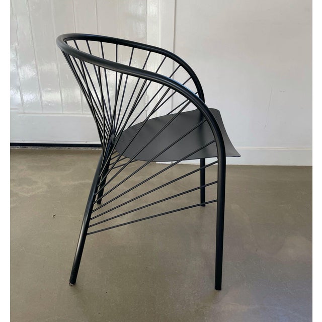 Black Lizzie Chairs by Regis Protiere for Paolo Pallucco, 1980s, Set of 4 For Sale - Image 8 of 13