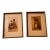 Antique Folk Art Print Pair, Giltwood Frames, c.1890 For Sale