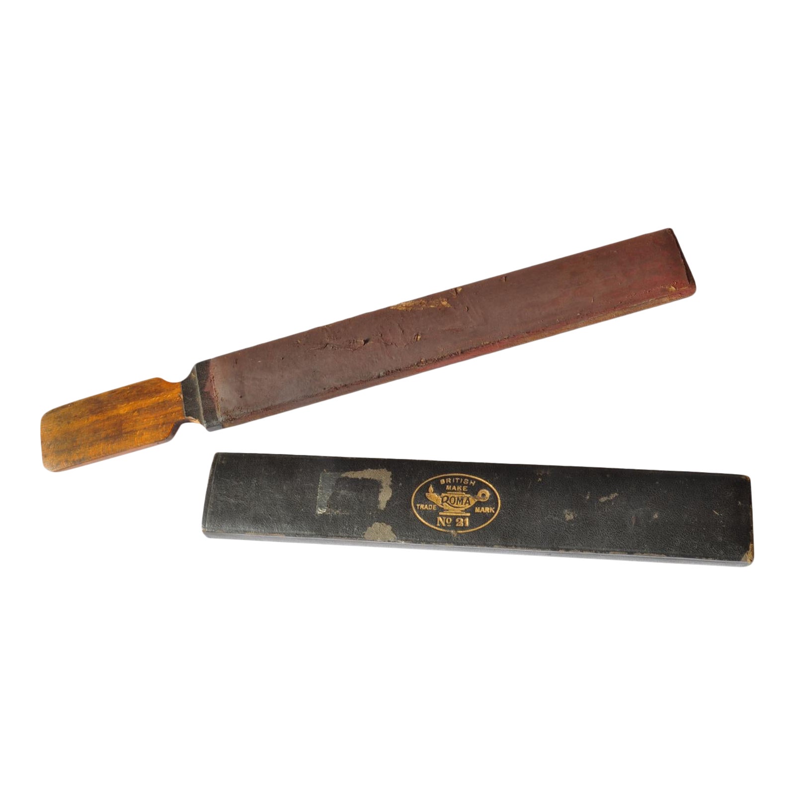 19th Century British Make, Roma Razor Strop Chairish